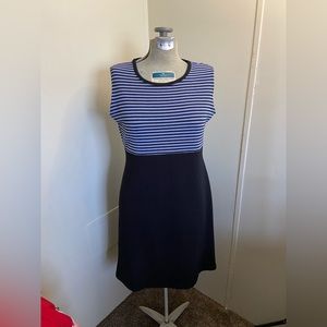 Nicole Studio New York Purple/Black Striped Sleeveless Dress Women’s 6